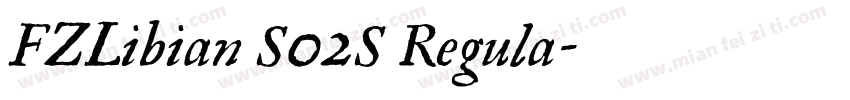FZLibian S02S Regula字体转换